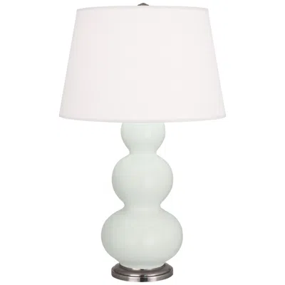 Robert Abbey Matte Celadon Triple Gourd Table Lamp