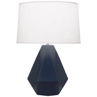 Robert Abbey Matte Midnight Blue Delta Table Lamp
