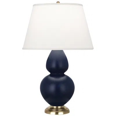 Robert Abbey Matte Midnight Blue Double Gourd Table Lamp