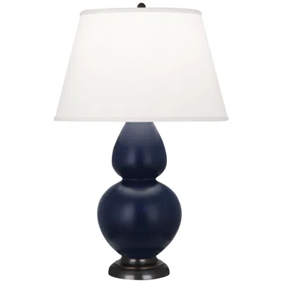 Robert Abbey Matte Midnight Blue Double Gourd Table Lamp