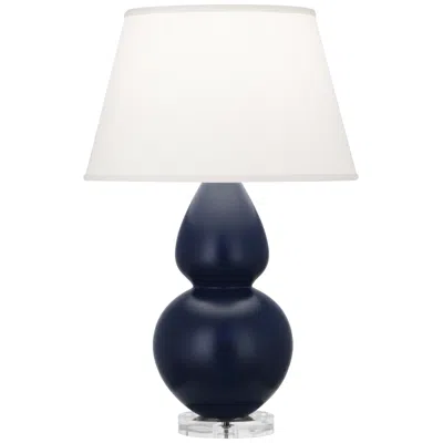 Robert Abbey Matte Midnight Blue Double Gourd Table Lamp