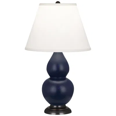 Robert Abbey Matte Midnight Blue Small Double Gourd Accent Lamp
