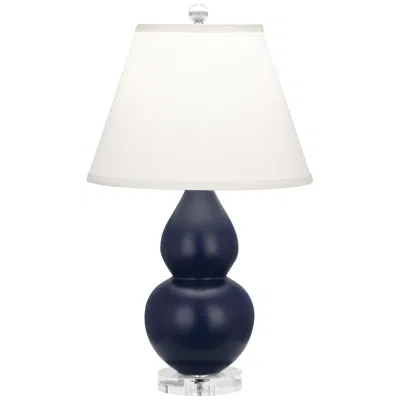 Robert Abbey Matte Midnight Blue Small Double Gourd Accent Lamp