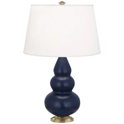 Robert Abbey Matte Midnight Blue Small Triple Gourd Accent Lamp