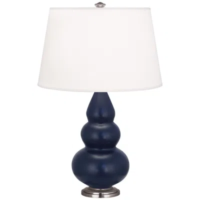 Robert Abbey Matte Midnight Blue Small Triple Gourd Accent Lamp