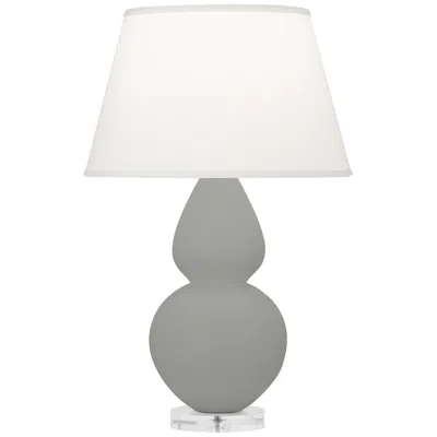 Robert Abbey Matte Smoky Taupe Double Gourd Table Lamp