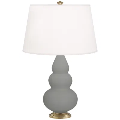 Robert Abbey Matte Smoky Taupe Small Triple Gourd Accent Lamp