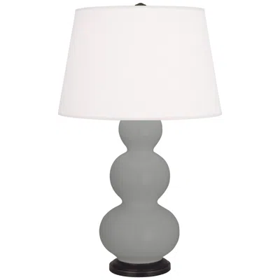 Robert Abbey Matte Smoky Taupe Triple Gourd Table Lamp