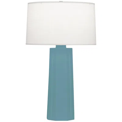 Robert Abbey Matte Steel Blue Mason Table Lamp