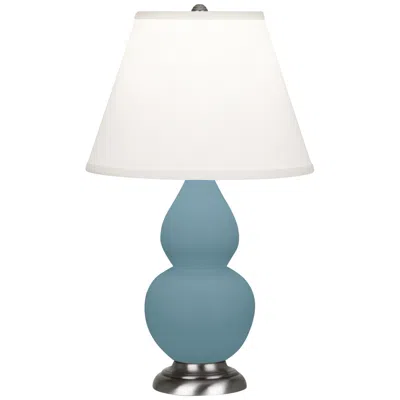 Robert Abbey Matte Steel Blue Small Double Gourd Accent Lamp