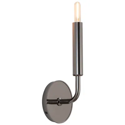 Robert Abbey Mavisten Edition Carbonia 12.25" High Black Chrome Wall Sconce