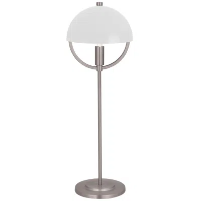 Robert Abbey Mavisten Edition Copernica 25.5" High Pewter Table Lamp With White Shade