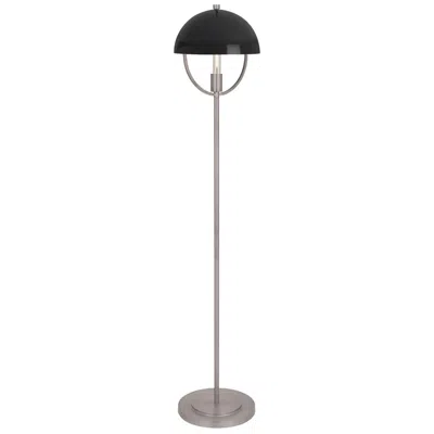 Robert Abbey Mavisten Edition Copernica 62" High Pewter Floor Lamp W/ Piano Black Shade
