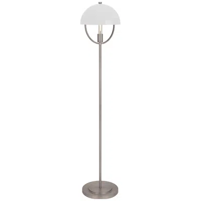 Robert Abbey Mavisten Edition Copernica 62" High Pewter Floor Lamp With White Shade