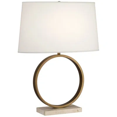 Robert Abbey Metal Ring Table Lamp In Aged Brass