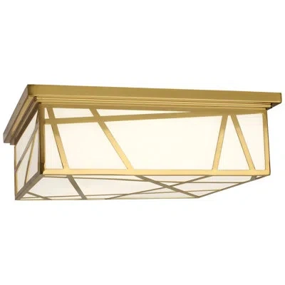 Robert Abbey Michael Berman 3 - Light 16" Flush Mount In Modern Brass