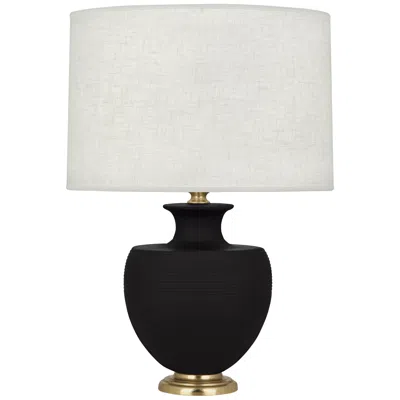 Robert Abbey Michael Berman Atlas 25 1/4" Brass And Dark Coal Ceramic Table Lamp