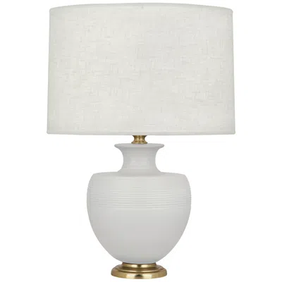 Robert Abbey Michael Berman Atlas 25 1/4" Brass And Dove Gray Ceramic Table Lamp