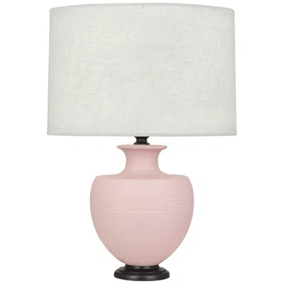 Robert Abbey Michael Berman Atlas 25 1/4" Bronze And Woodrose Ceramic Table Lamp