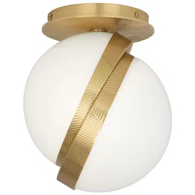 Robert Abbey Michael Berman Brut 7" Wide Modern Brass Ceiling Light
