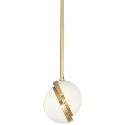 Robert Abbey Michael Berman Brut 7" Wide Modern Brass Mini-pendant Light