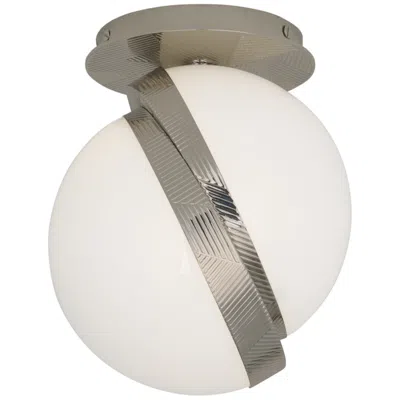Robert Abbey Michael Berman Brut 7" Wide Polished Nickel Ceiling Light