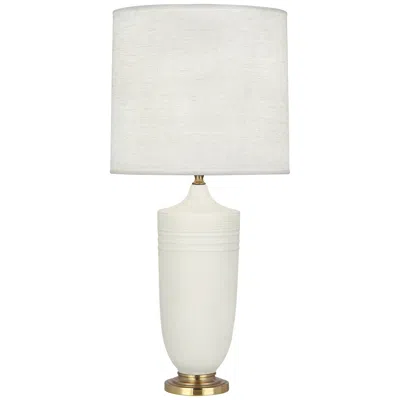 Robert Abbey Michael Berman Hadrian 28 3/4" Brass And Lily Ceramic Table Lamp