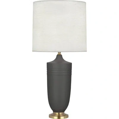Robert Abbey Michael Berman Hadrian 28.75" Table Lamp In Matte Ash,modern Brass