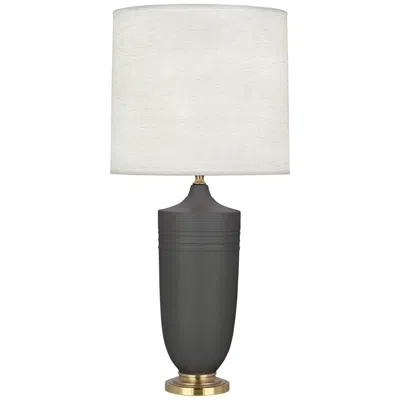 Robert Abbey Michael Berman Hadrian Brass And Ash Ceramic Table Lamp