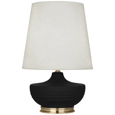 Robert Abbey Michael Berman Nolan 27 1/2" Brass And Dark Coal Ceramic Table Lamp