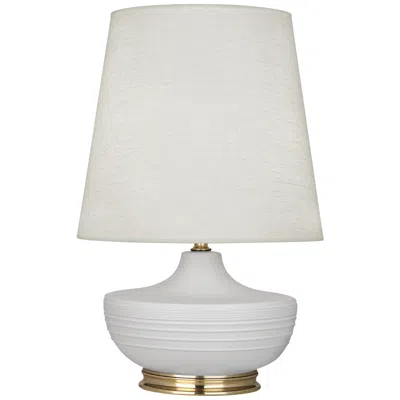 Robert Abbey Michael Berman Nolan 27 1/2" Brass And Dove Gray Ceramic Table Lamp