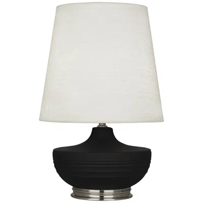 Robert Abbey Michael Berman Nolan 27 1/2" Nickel And Dark Coal Black Ceramic Lamp