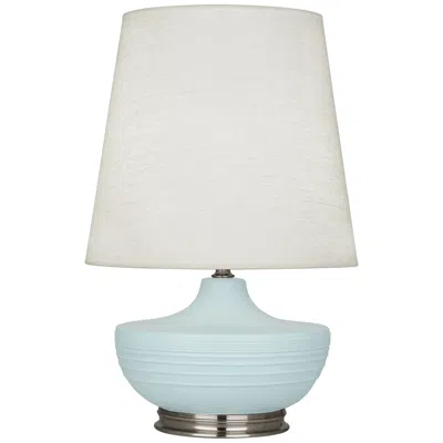 Robert Abbey Michael Berman Nolan 27 1/2" Nickel And Sky Blue Ceramic Table Lamp