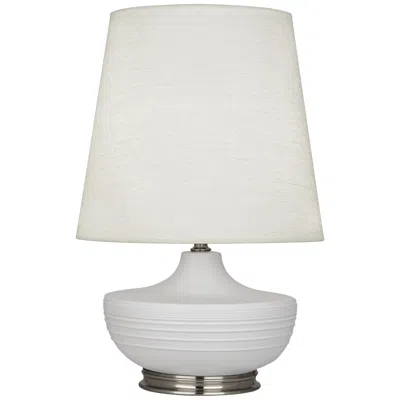 Robert Abbey Michael Berman Nolan Nickel And Dove Gray Ceramic Table Lamp