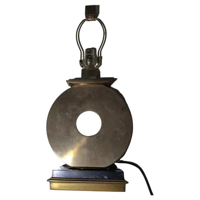 Pre-owned Robert Abbey Mid-century Lamp Brass And Black Marble