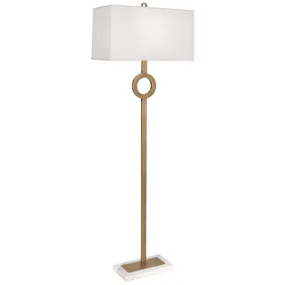 Robert Abbey Oculus 62 3/4" Brass Metal Floor Lamp With Oyster Shade