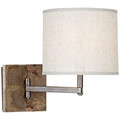 Robert Abbey Oliver Mango Wood 11 1/2" Swing Arm Wall Lamp
