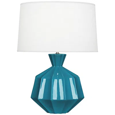 Robert Abbey Orion 27" Peacock Ceramic Table Lamp