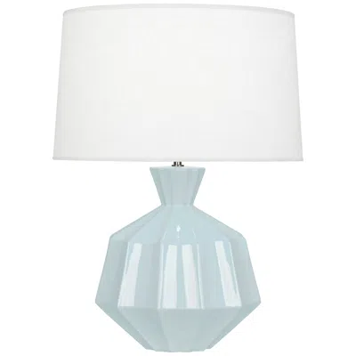 Robert Abbey Orion 29" High Modern Baby Blue Ceramic Table Lamp In White