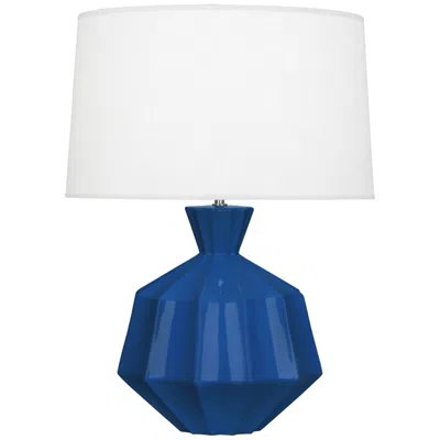 Robert Abbey , Orion, Cobalt Glazed Ceramic, Table Lamp