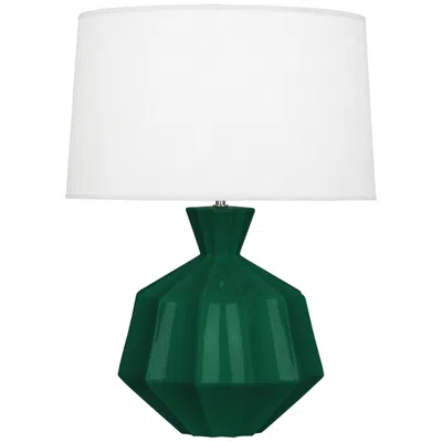 Robert Abbey , Orion, Jungle Glazed Ceramic, Table Lamp