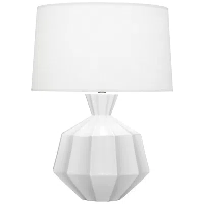 Robert Abbey , Orion, Matte Daisy Glazed Ceramic, Table Lamp