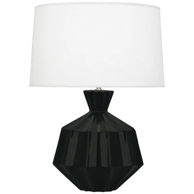 Robert Abbey , Orion, Obsidian Glazed Ceramic, Table Lamp