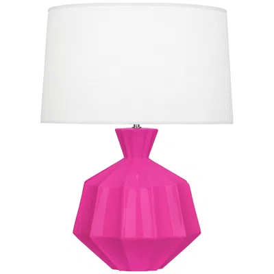 Robert Abbey , Orion, Razzle Rose Glazed Ceramic, Table Lamp