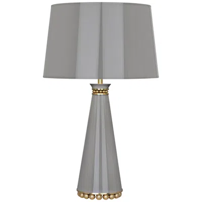Robert Abbey Pearl 29 1/2" Brass And Smokey Taupe Lacquered Table Lamp