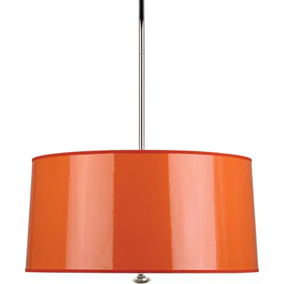 Robert Abbey Penelope 25 1/2"w Orange Shade Polished Nickel Pendant Light