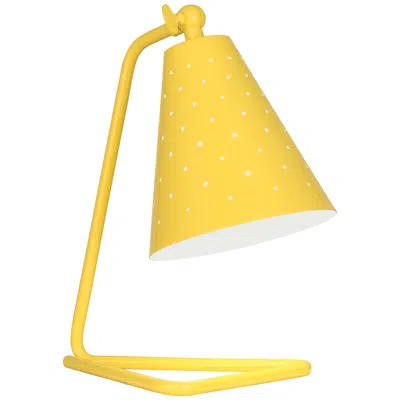 Robert Abbey Pierce Canary Yellow Gloss Metal Desk Lamp