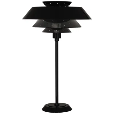 Robert Abbey Pierce Piano Black Gloss Buffet Table Lamp