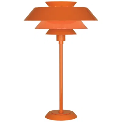 Robert Abbey Pierce Pumpkin Gloss Metal Buffet Table Lamp