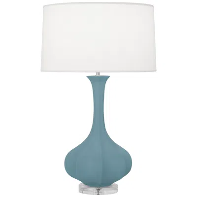 Robert Abbey Pike 32 3/4" Matte Steel Blue Modern Ceramic Table Lamp